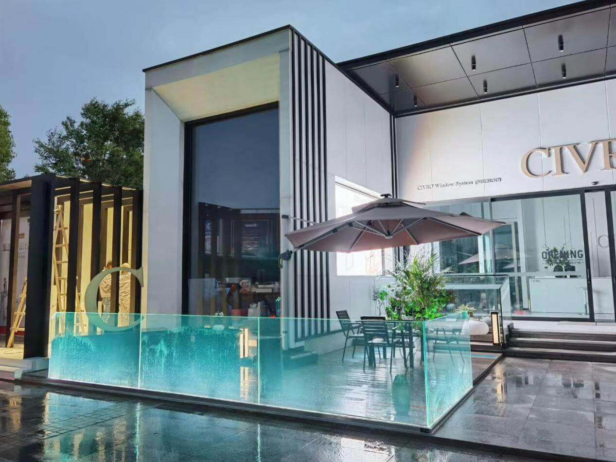 u channel glass railing