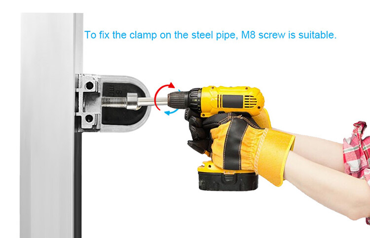 handrail glass clamps