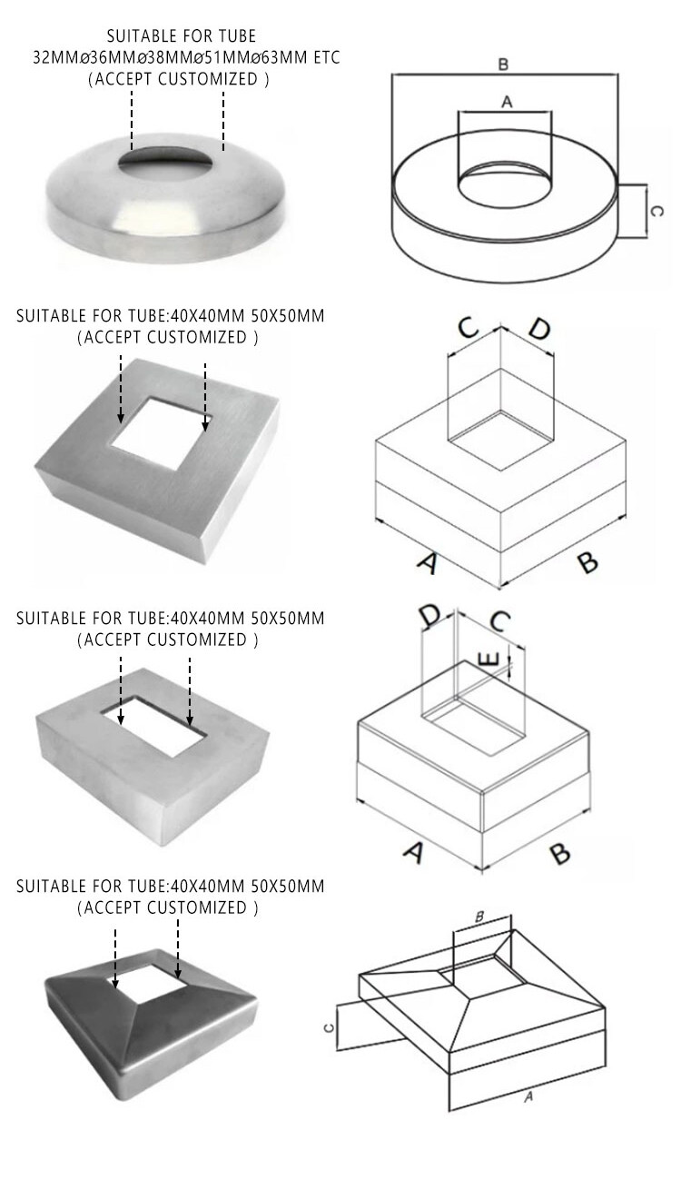balustrade post base cover