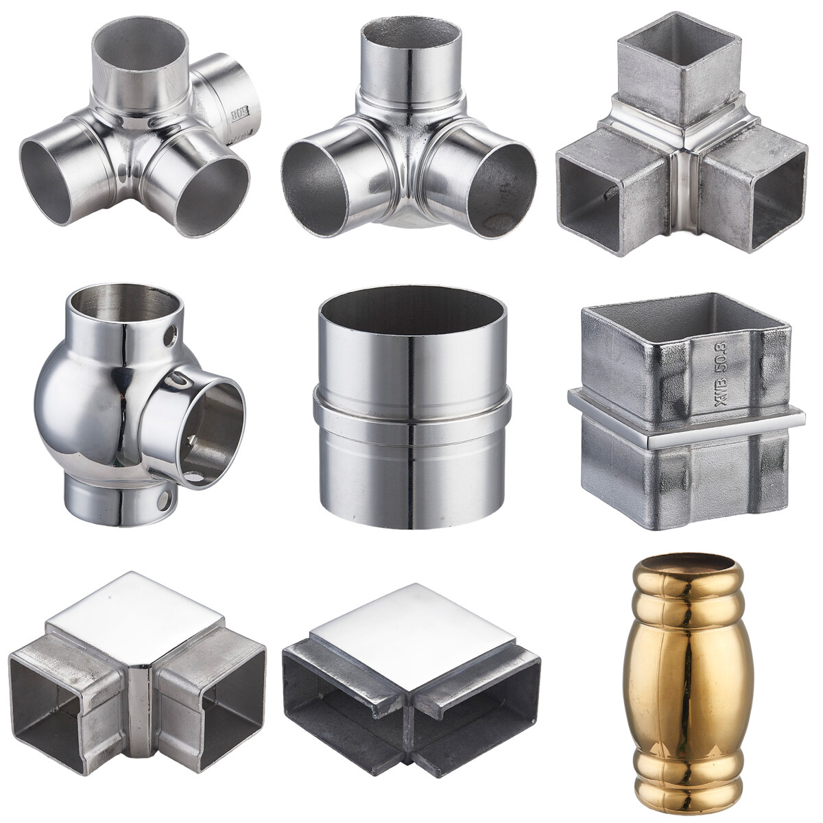 stainless steel handrail tube fittings