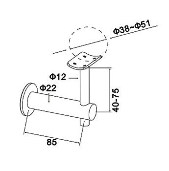 stainless steel handrail support brackets