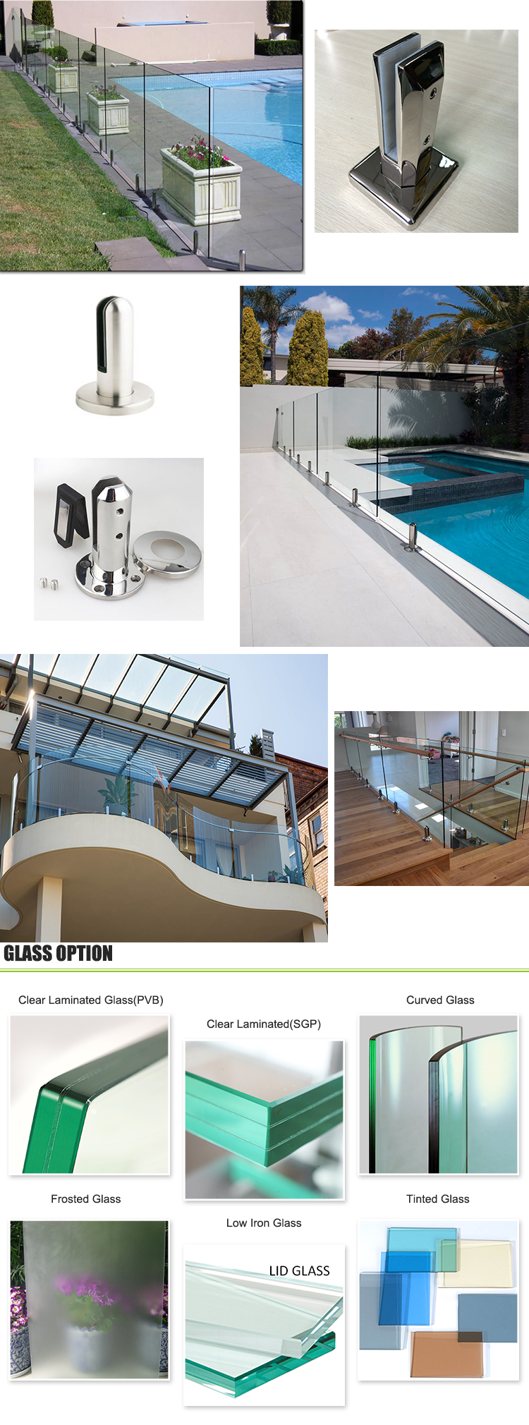 glass balustrade spigot spacing