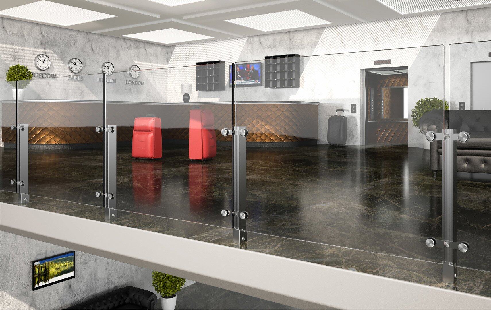 frameless glass balcony railing