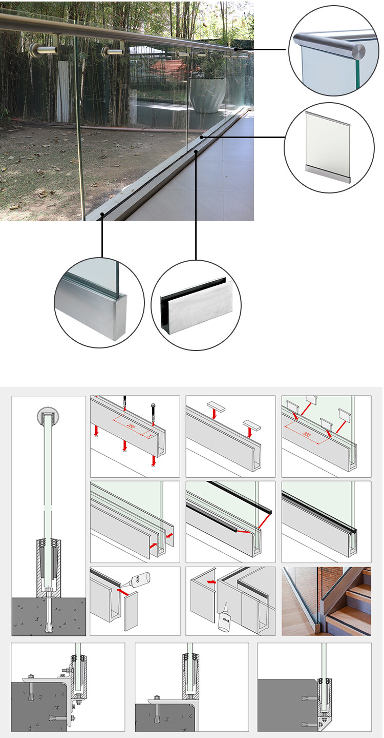 glass balustrade channel system